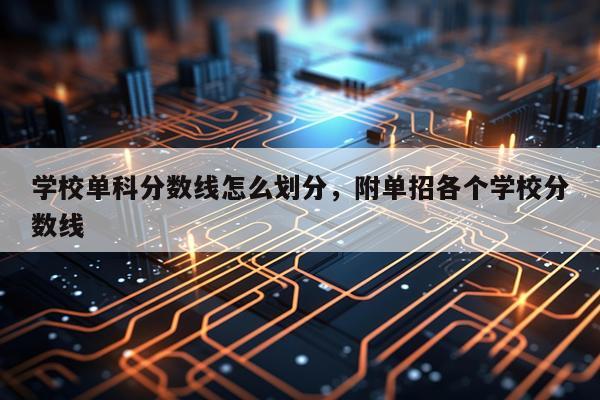 学校单科分数线怎么划分，附单招各个学校分数线