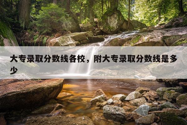 大专录取分数线各校，附大专录取分数线是多少